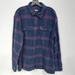 Patagonia Men's LS Fjord Flannel Button Up Shirt Size XL