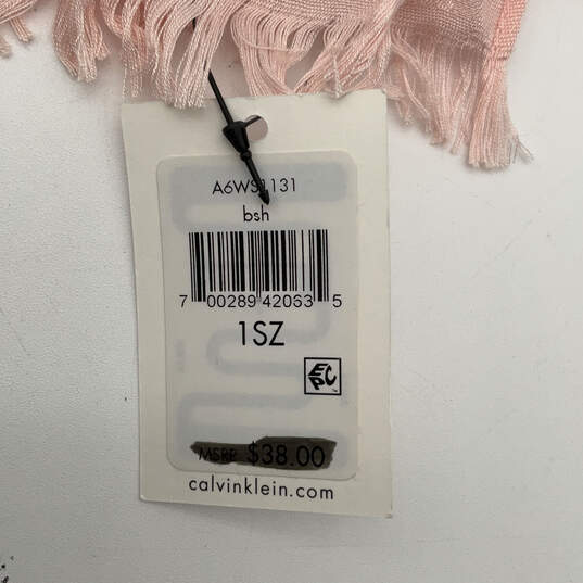 NWT Womens Pink Fringe Multipurpose Fashionable Rectangle Scarf One Size image number 4