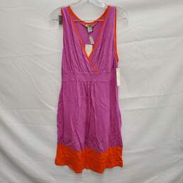 NWT Vertigo Paris WM's Pink & Orange Sleeveless Knit Midi Dress Size XL