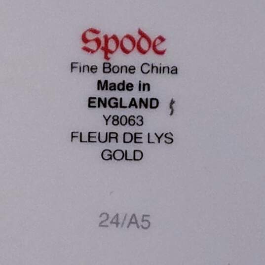 Spode China  2 Piece Set  Gold Fleur De Lys Motif Table Ware image number 5