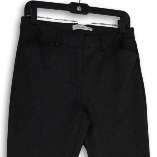 Womens Black Flat Front Welt Pocket Straight Leg Ankle Pants Size 8 image number 3