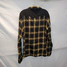 All Saints Long Sleeve Snap Button Flannel Shirt Size L alternative image