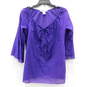 Diane Von Furstenberg Purple Cotton Sheer Blouse image number 9