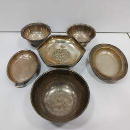 Bundle of Silver-plated Bowls & Platter Bunde