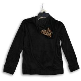 NWT Juicy by Juicy Couture Womens Black Long Sleeve Full-Zip Hoodie Size Large alternative image