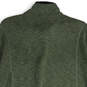 Mens Green 1/4 Zip Mock Neck Long Sleeve Pullover Sweater Size Large image number 4