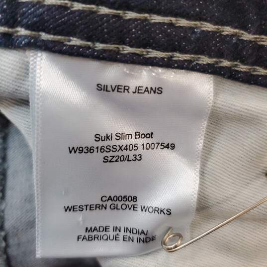 Silver Jeans Women Blue Denim Sz20W NWT image number 3