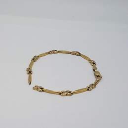 10k Gold Cubic Zirconia Bracelet 3.6g