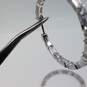 Sterling Silver Cubic Hoop & Stud Earrings Bundle 3pcs 20.4g image number 10
