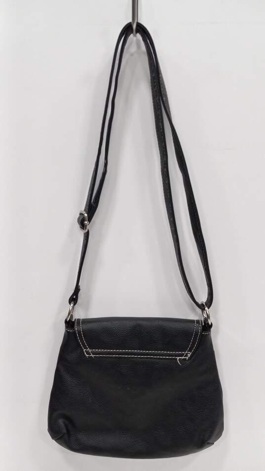 Nine West Women's Black Leather Crossbody Bag image number 3