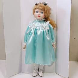 Limited Collection Blue Dress/Blonde Haired/Blue Eyed Porcelain Doll IOB alternative image