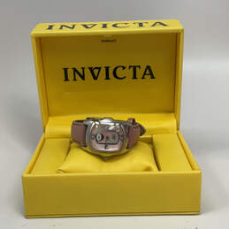Designer Invicta 2558 Leather Adjustable Strap Analog Wristwatch With Box