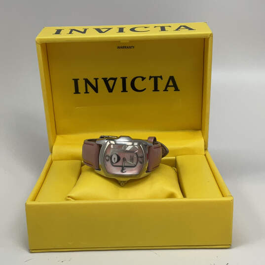 Designer Invicta 2558 Leather Adjustable Strap Analog Wristwatch With Box image number 1