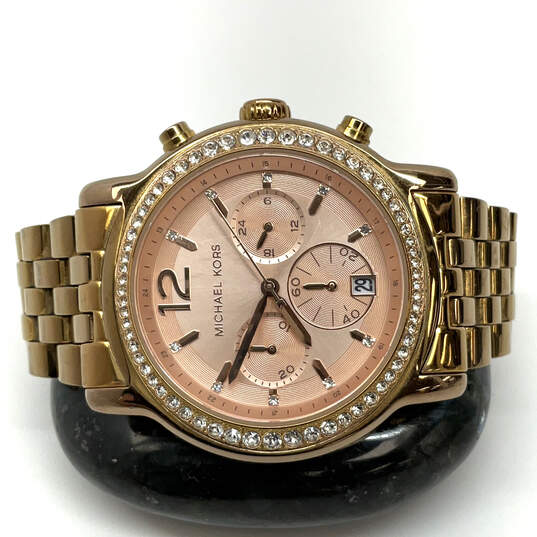 Designer Michael Kors MK-5983 Rhinestones Analog Dial Quartz Wristwatch image number 1