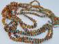 Desert Rose Trading DTR 925 Turquoise Amber Rustic Multi Strand Necklace 77.8g image number 4