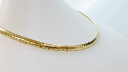 925 Sterling Silver Vermeil Omega Chain Necklace 22.7g image number 2