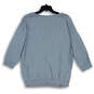 Womens Gray Long Sleeve V-Neck Stretch Tight-Knit Pullover Sweater Size XL image number 2