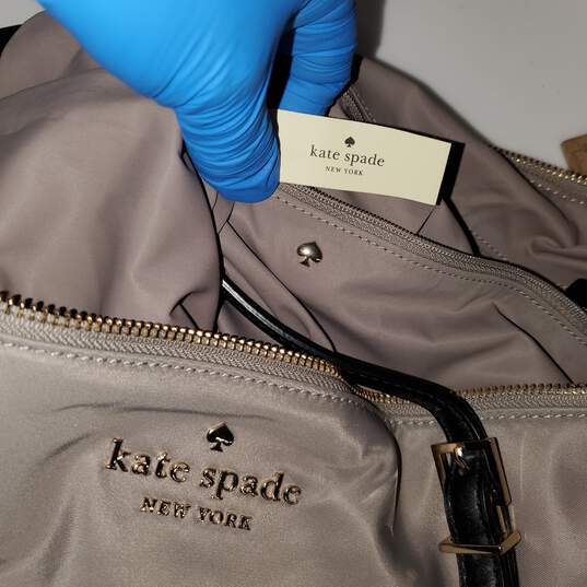 Kate Spade Watson Lane Small Maya Sidewalk Taupe Nylon Shoulder Bag image number 3
