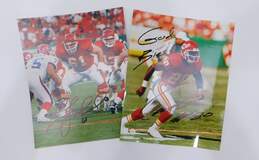 (2) Kansas City Chiefs Autographed 8 x 10 Photos