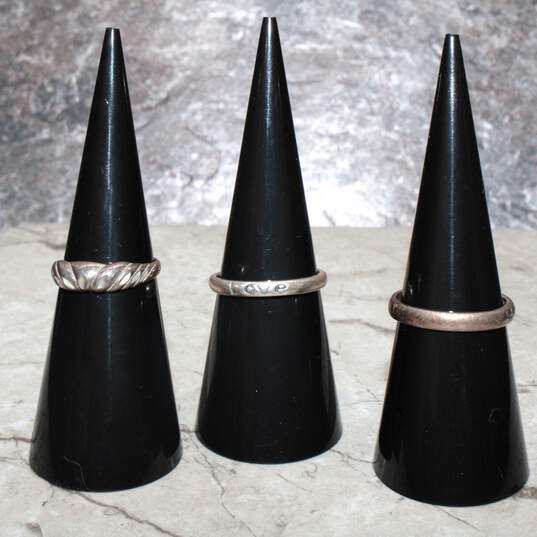 Assortment of 3 Shube Sterling Silver Rings (Sizes 4.75 - 7) - 5.21g image number 1