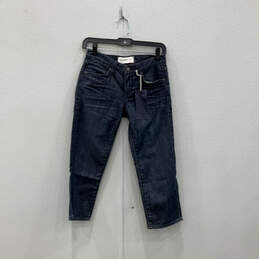 NWT Womens Blue Denim Mid Wash Pockets Regular Fit Straight Leg Jeans Sz 25