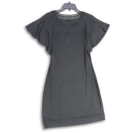 NWT Womens Black Round Neck Short Sleeve A-Line Dress Size Small alternative image