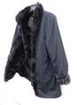 Women's Kristen Blake Reversible Black Faux Fur Soft Plush Coat Size Small image number 3