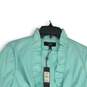 NWT Womens Mint Ruffle 3/4 Sleeve Cropped Jacket Size 12P image number 3