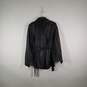 Womens Long Sleeve Belted Full-Zip Collared Leather Jacket Size Medium image number 1