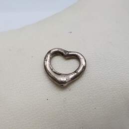 Tiffany & Co Elsa Peretti Sterling Silver Floating Heart Pendant 2.1g alternative image