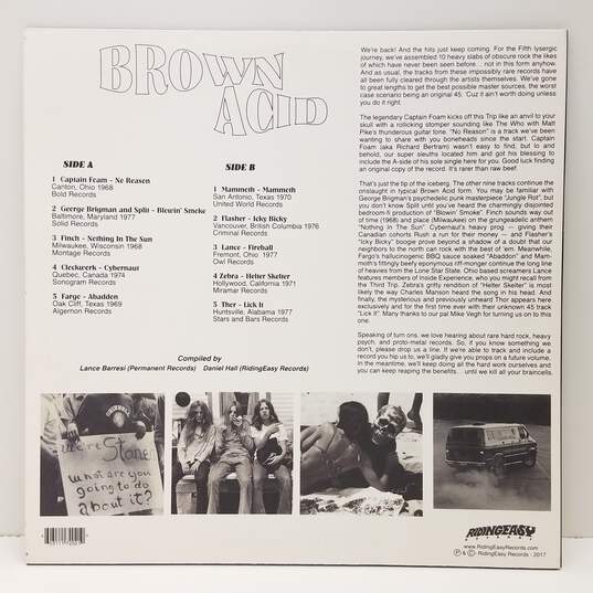 Various – Brown Acid: The Fifth Trip (Heavy Rock From The Underground Comedown) on Yellow Vinyl image number 2