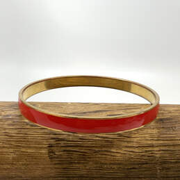 Designer J. Crew Gold-Tone Red Enamel Fashioanble Bangle Bracelet alternative image