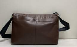 Coach Magnetic Clip Messenger Bag Brown Leather alternative image