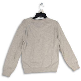Mens Beige Long Sleeve V Neck Knitted Pullover Sweater Size Small alternative image