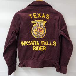GDDQSDC Embroidered Corduroy Jacket Texas Wichita Falls Jacket Men's M alternative image