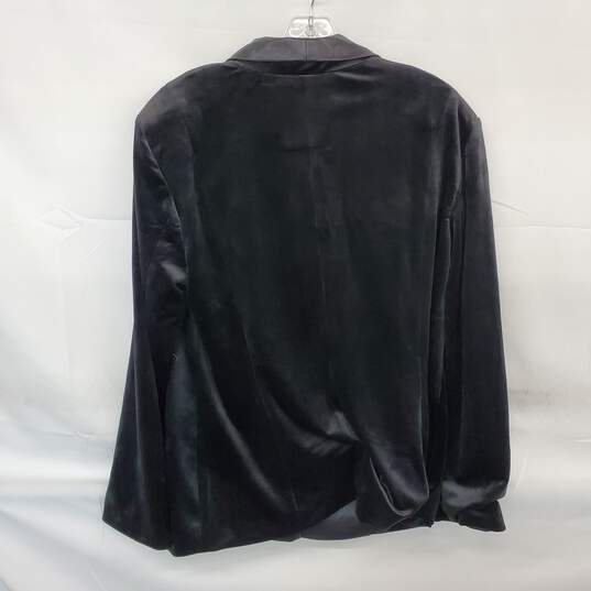 Anthropologie Greylin Black Velvet Blazer Jacket NWT Size XL image number 2