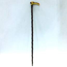 Vintage Antler Wood Walking Stick Cane