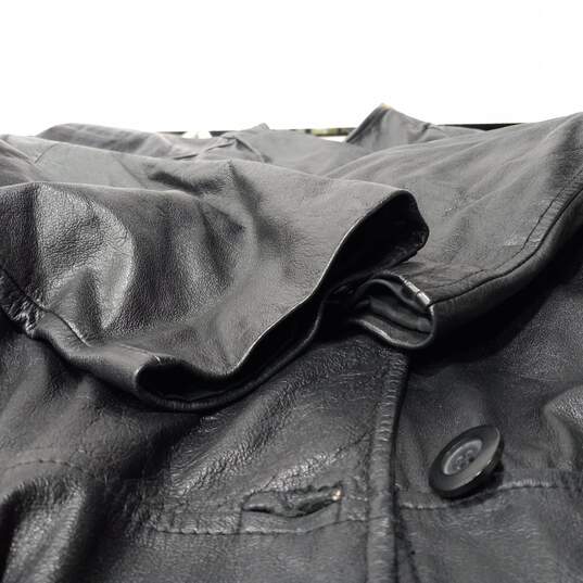 Charles Klein Black Leather Jacket Size XL image number 6