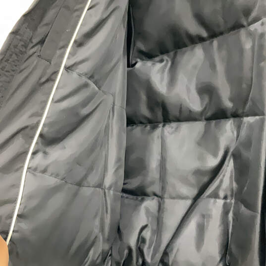 NWT Womens Black Long Sleeve Zipped Pocket Hooded Puffer Jacket Size XL image number 3