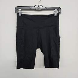 Black Baleaf High Waist Biker Shorts With Pockets