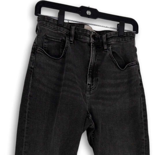 Womens Gray Denim Medium Wash Pockets Straight Leg Jeans Size 28 R image number 4