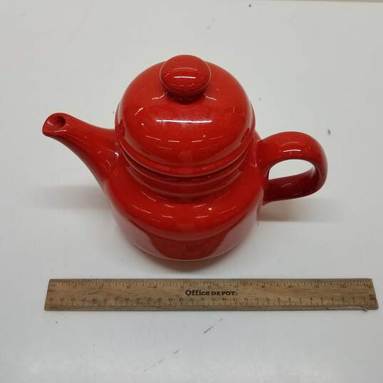 Vintage Waechtersbach Red Teapot W/Lid image number 3