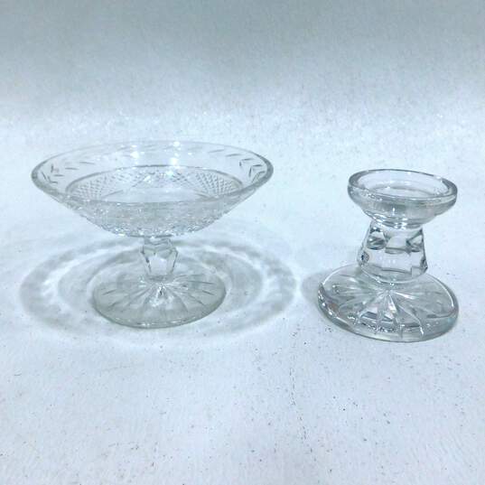 Waterford Crystal Glandore Compote Dish & Single Light Pillar Candle Holder image number 1