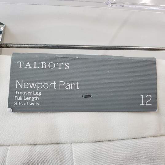 Talbots Newport White Pant Women's 12 NWT image number 3