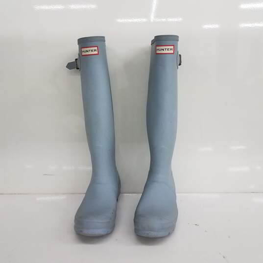 Hunter Tall Blue Rain Boots Size 8 image number 5