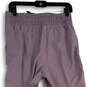 Womens Purple Elastic Waist Drawstring Tapered Leg Jogger Pants Size M image number 4