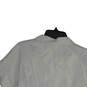 Womens Gray Short Sleeve Pockets Double Breasted Jacket Size Medium image number 3