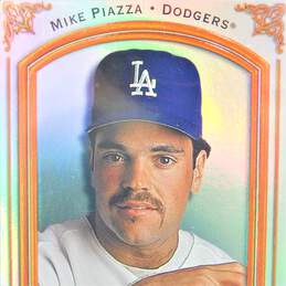1998 HOF Mike Piazza Leaf Heading For The Hall Silver Foil Sample LA Dodgers alternative image