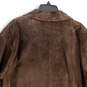 NWT Mens Brown Suede Spread Collar Button Front Jacket Size XXL 50/52 image number 4