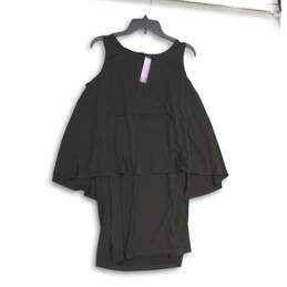 NWT Chico's Womens Black Round Neck Sleeveless Sheath Dress Size 1